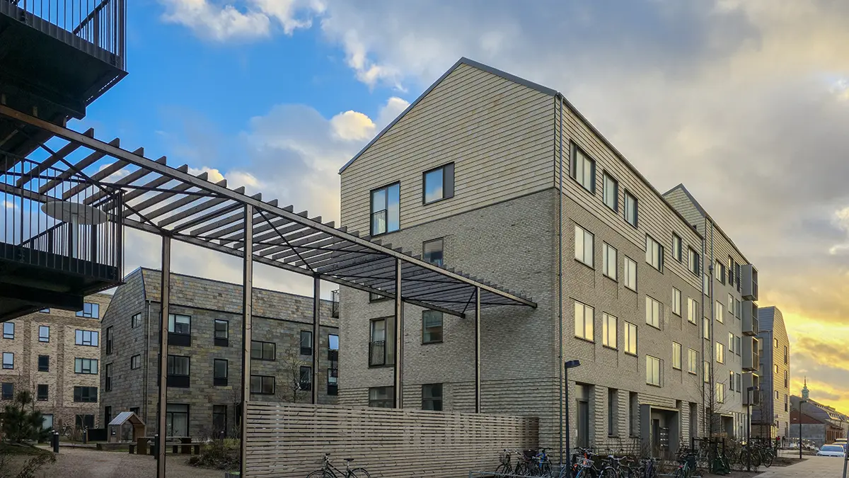 Havglimt 2 med facadebeklædning i tegl og skifer